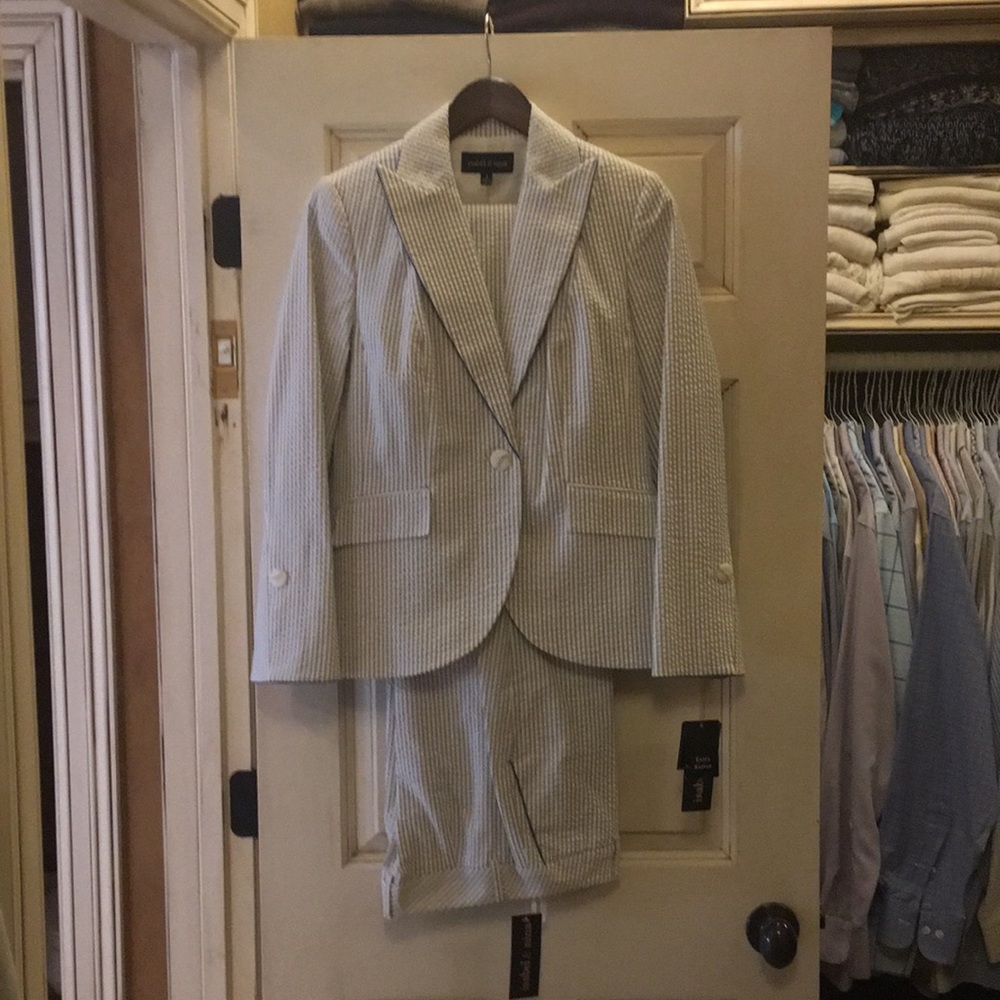 Isabel & Nina Striped Suit Jacket and Pants Size 4